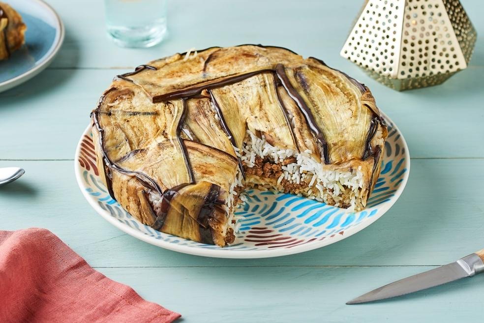 Gâteau d'aubergines à la viande