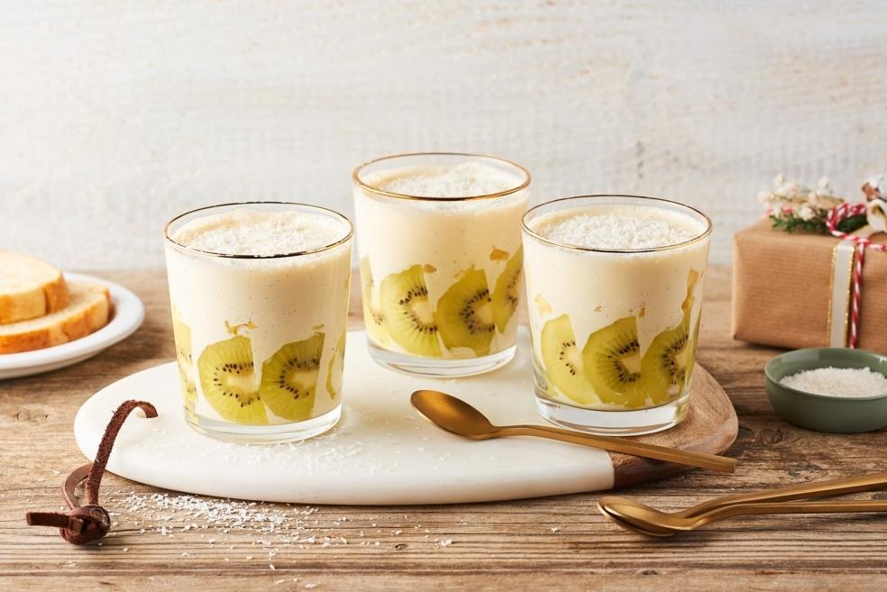 Tiramisu de Noël ananas-kiwi-noix de coco