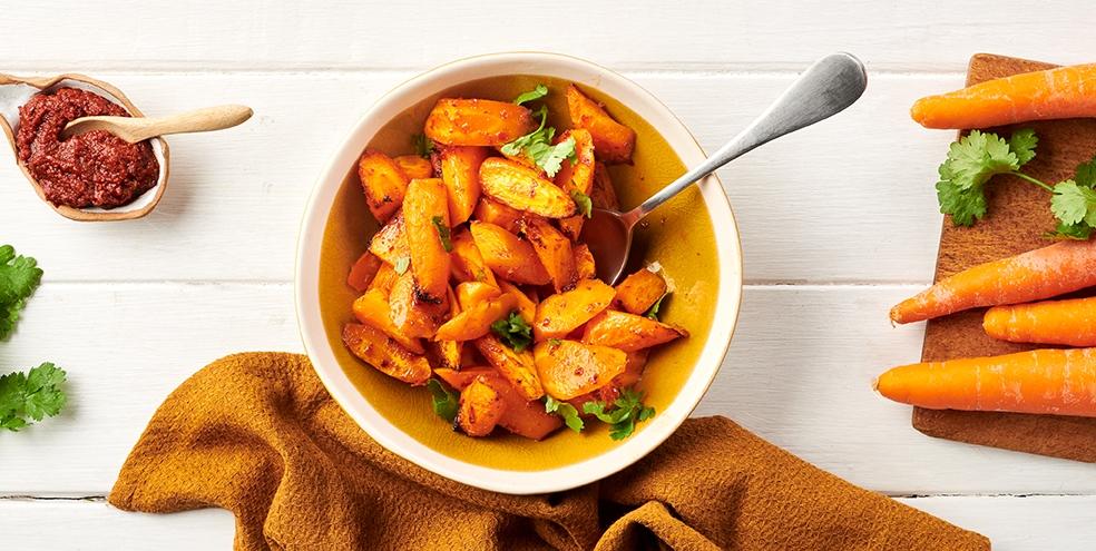 Carottes rôties à la harissa