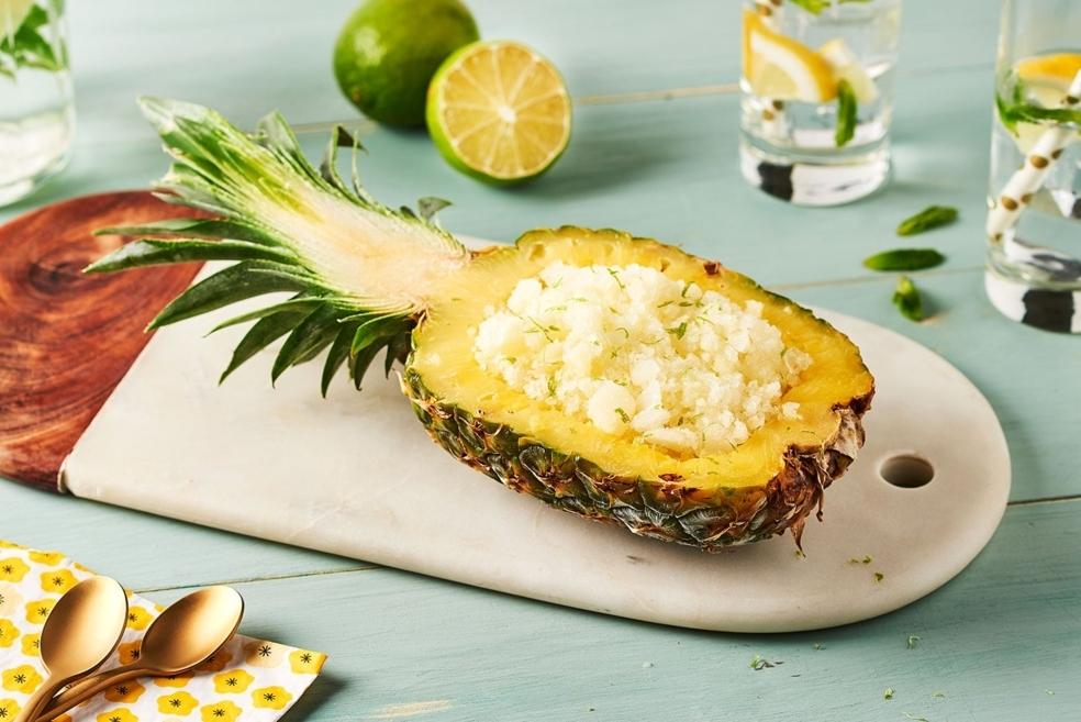 Granité ananas et citron vert