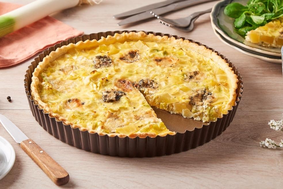 Tarte pomme de terre et poireaux