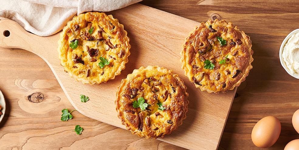 Tartelettes aux girolles et mascarpone