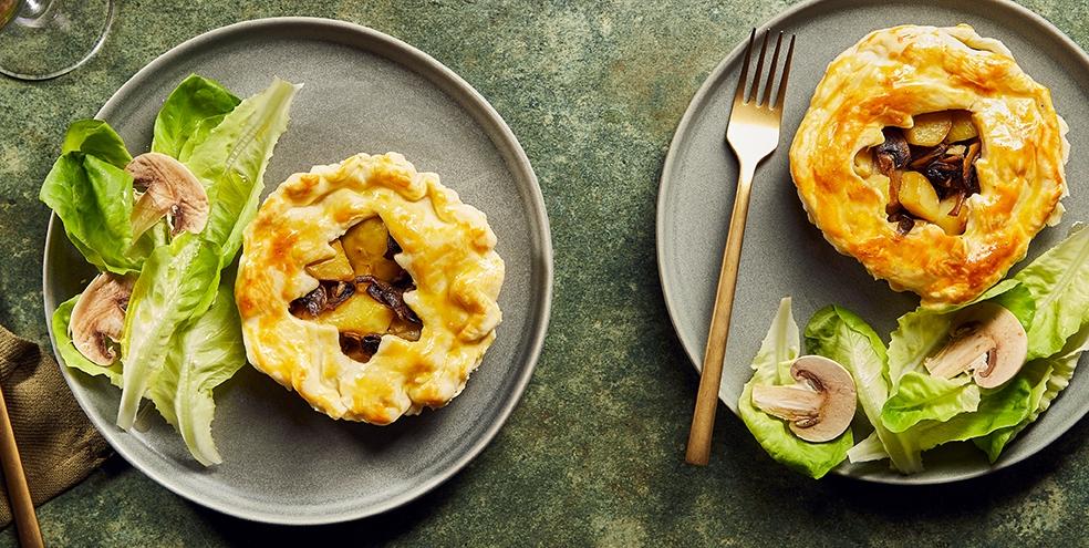 Mini tourtes végétariennes champignons et pommes de terre