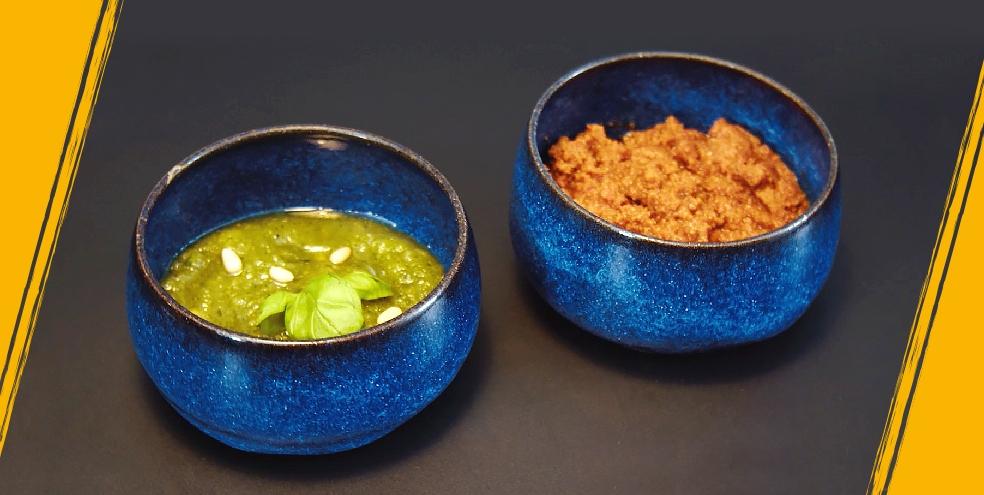Pesto basilic & pesto rosso
