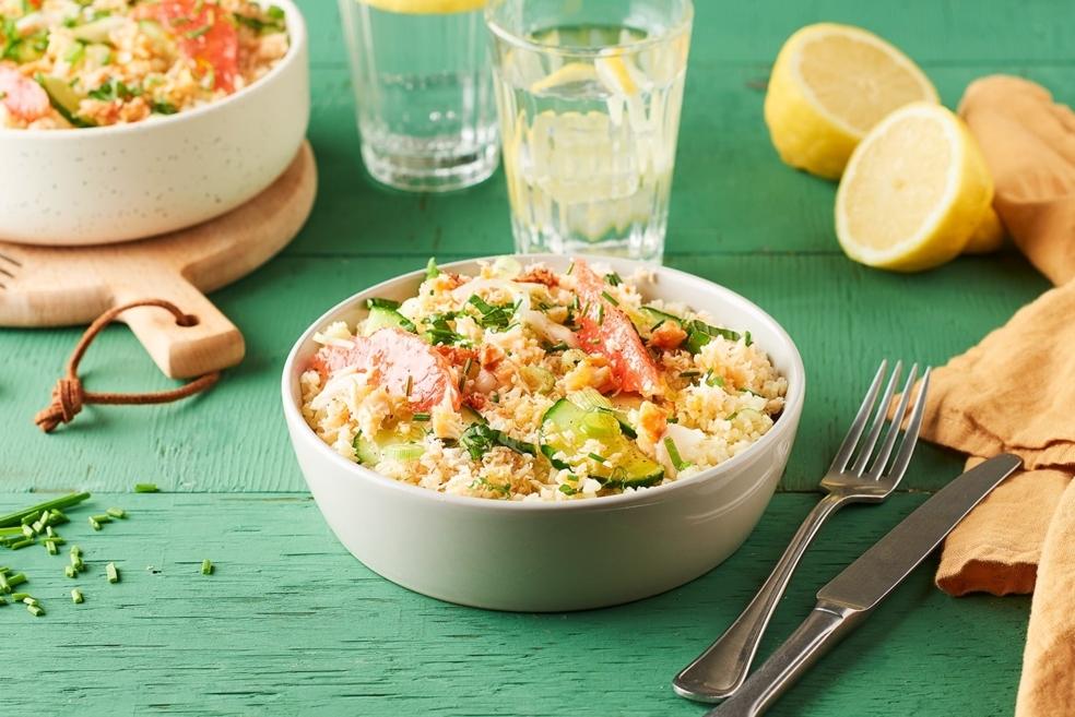 Taboulé de miettes de crabe et estragon