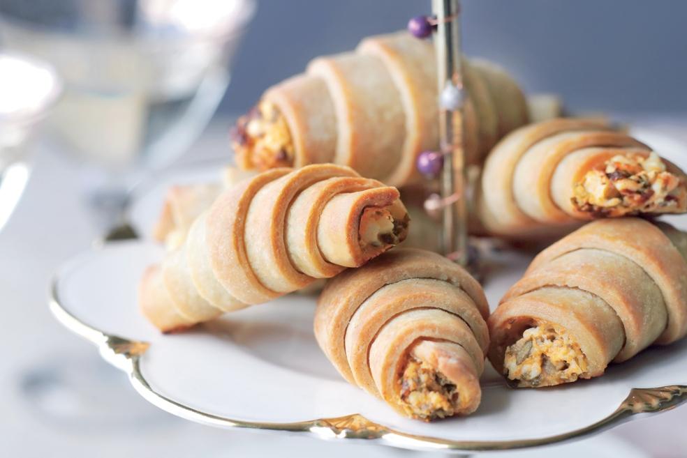 Croissants croustillants à la feta