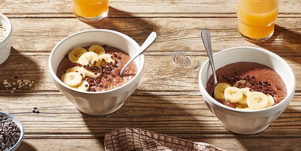 Porridge chocolat banane