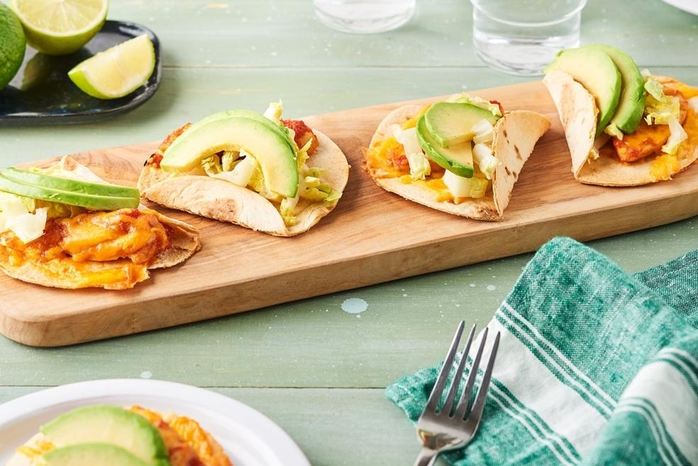 Chalupas de poulet et avocat