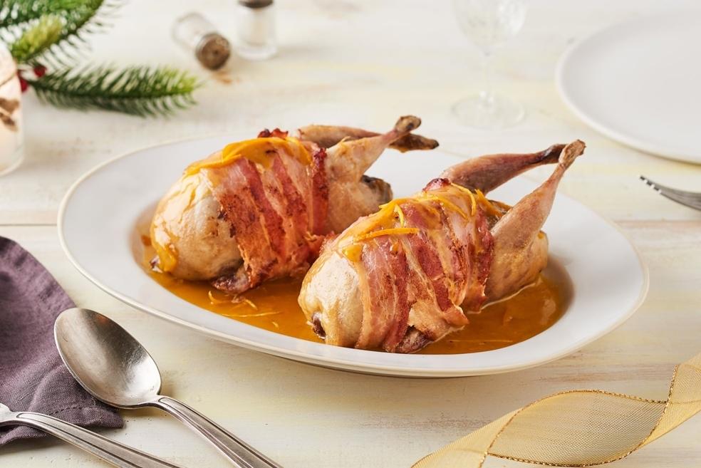 Cailles à l’orange