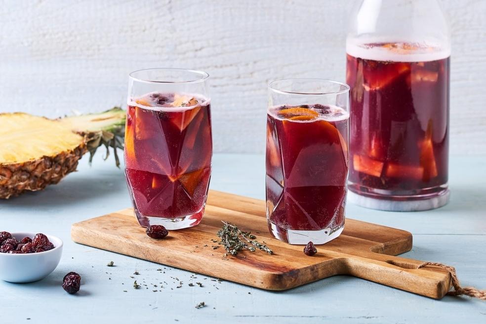 Sangria cranberries et ananas