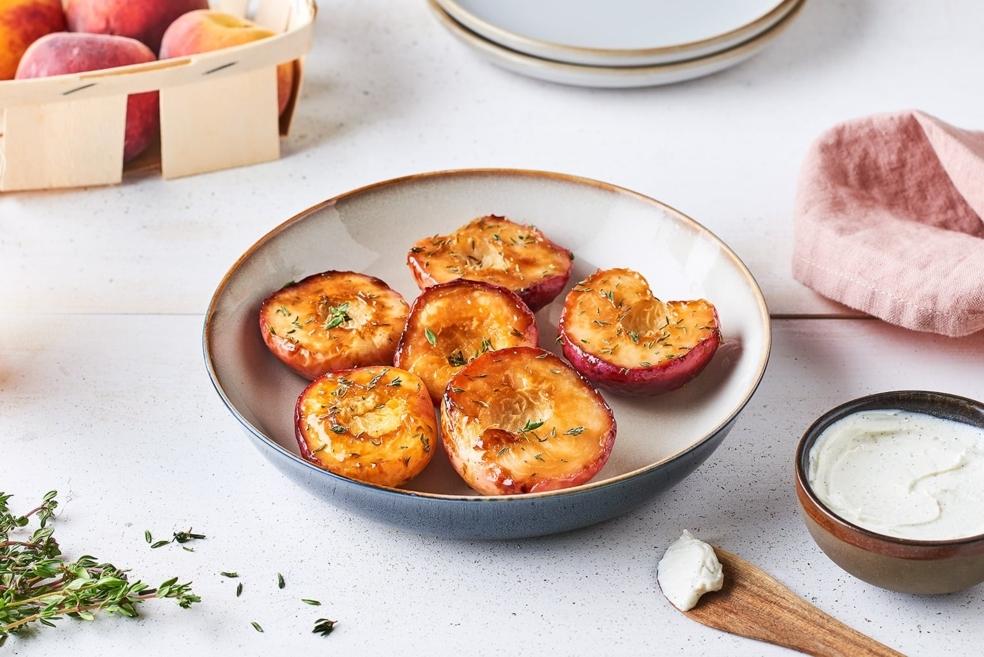 Pêches rôties au vinaigre balsamique