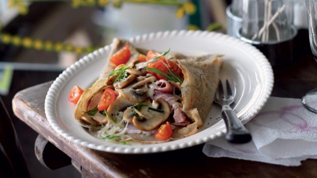 Galettes de sarrasin jambon-champignons