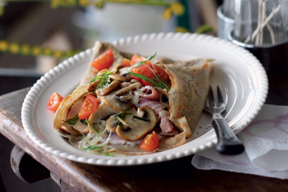 Galettes de sarrasin jambon-champignons