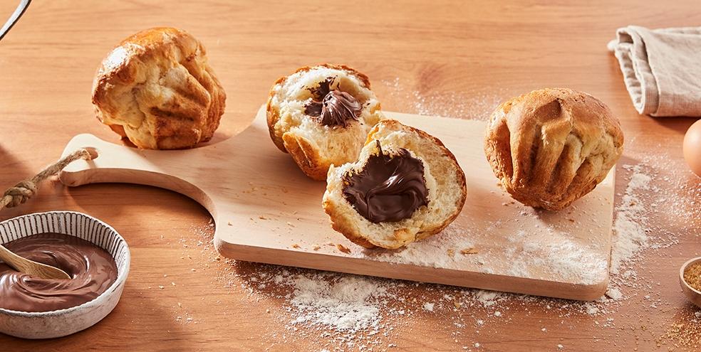 Briochettes au coeur de pâte à tartiner