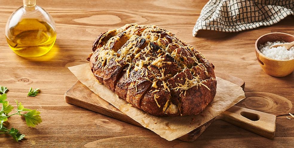 Pain hérisson persil, ail et comté