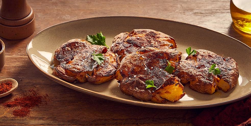 Smashed potatoes au paprika