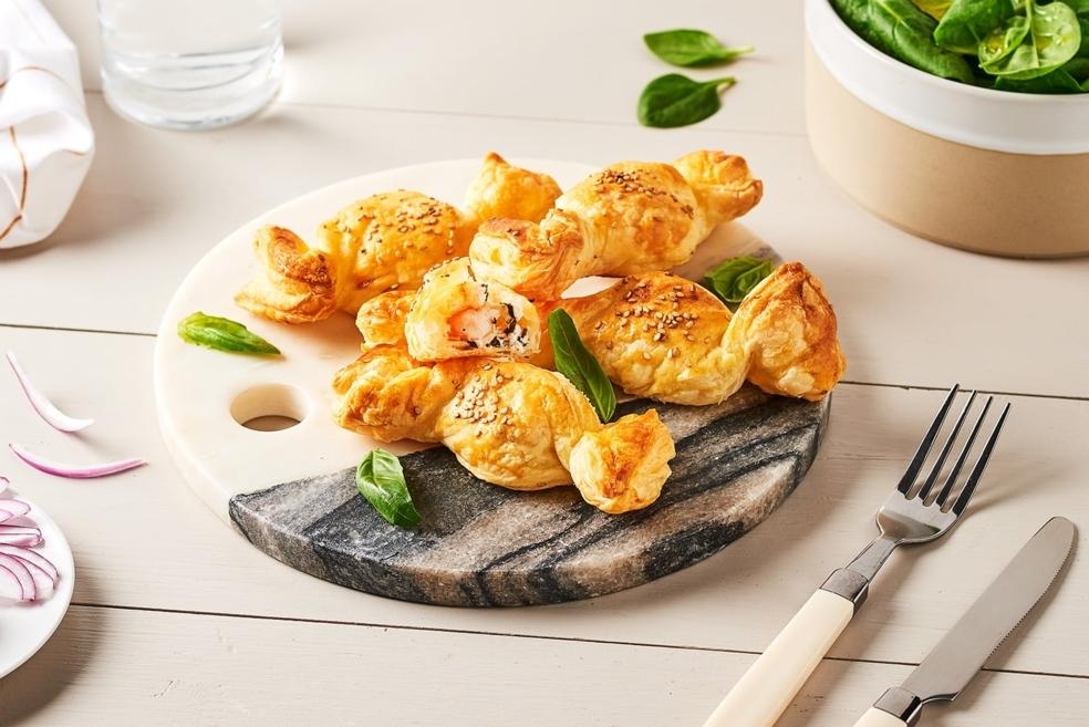 Feuilletés de crevettes façon bonbons