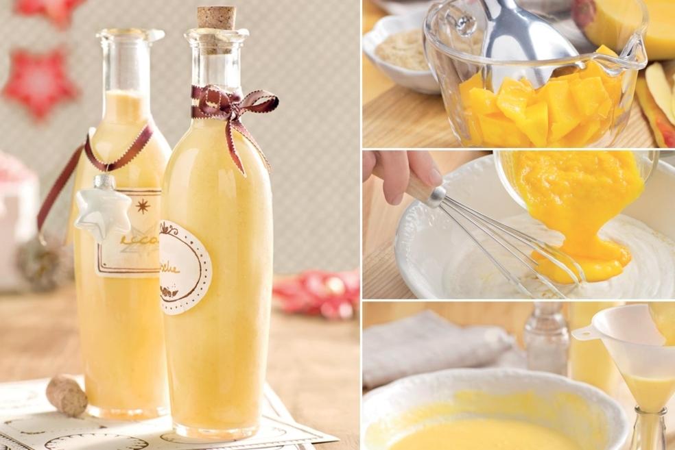 Cocktail à la mangue et au rhum