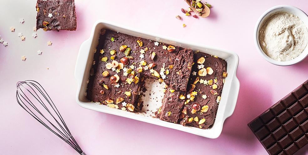 Brownie vegan aux pistaches
