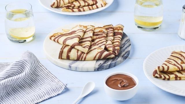 Crêpes zébrées chocolat