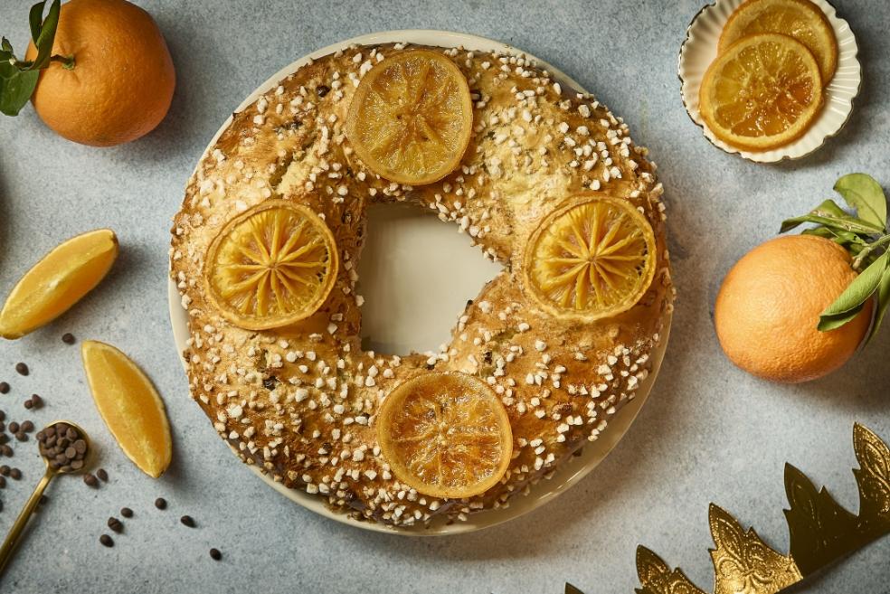 Brioche des rois orange chocolat