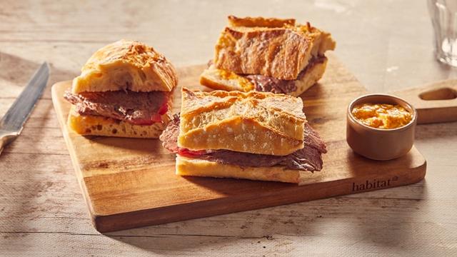 Sandwich à la bavette et à l'aïoli