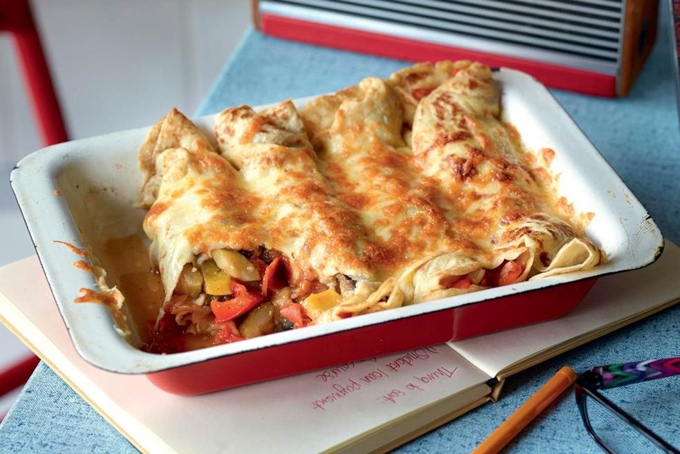 Gratin de crêpes à la ratatouille