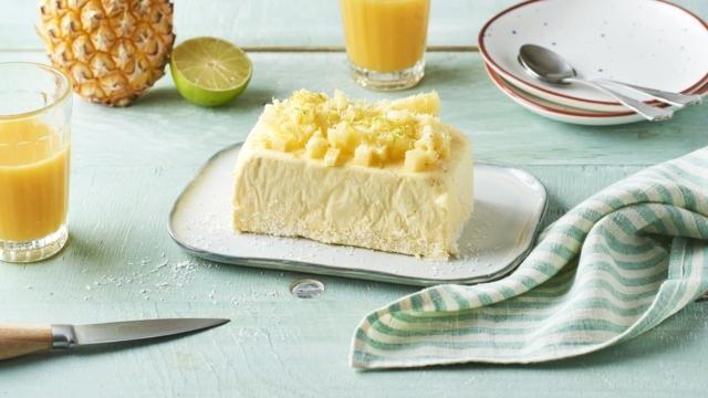 Semifreddo citron vert, ananas et noix de coco