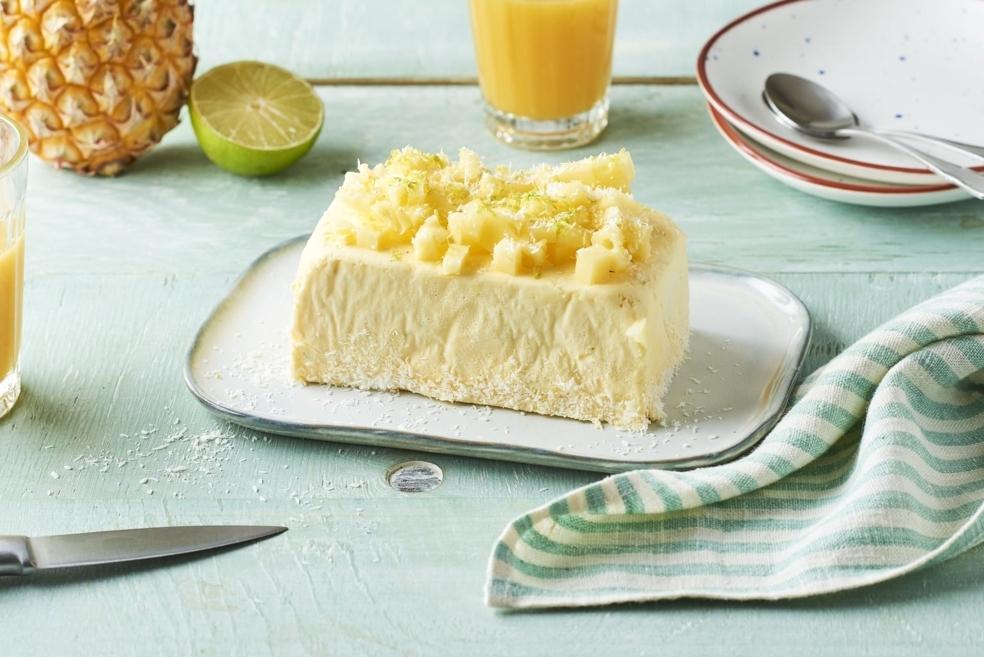 Semifreddo citron vert, ananas et noix de coco