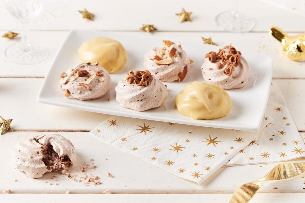 Trio de meringue au chocolat