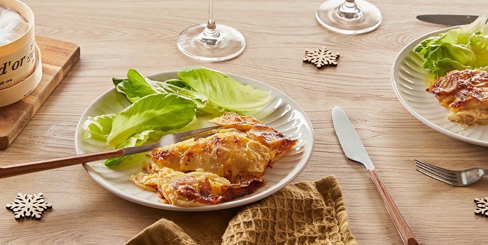 Millefeuille de pommes de terre au Mont d'Or