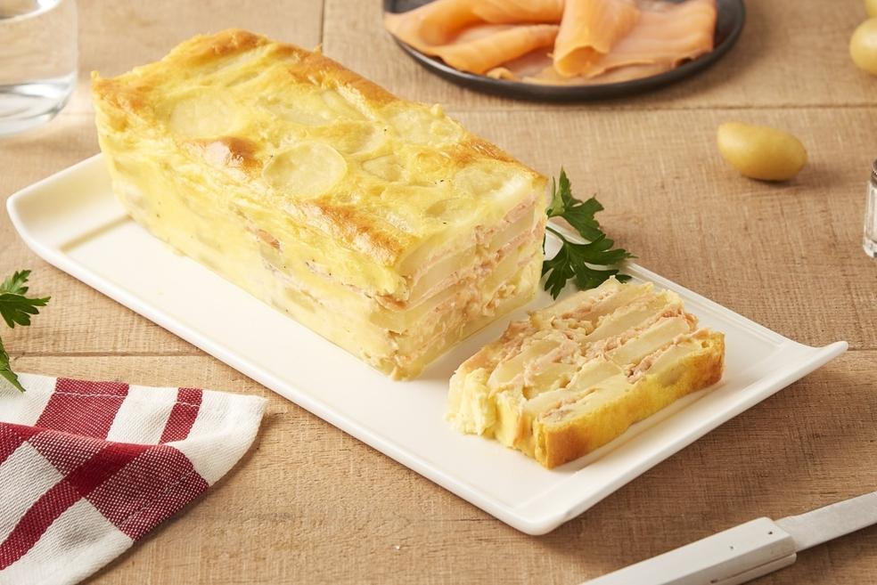 Terrine de pommes de terre au saumon fumé