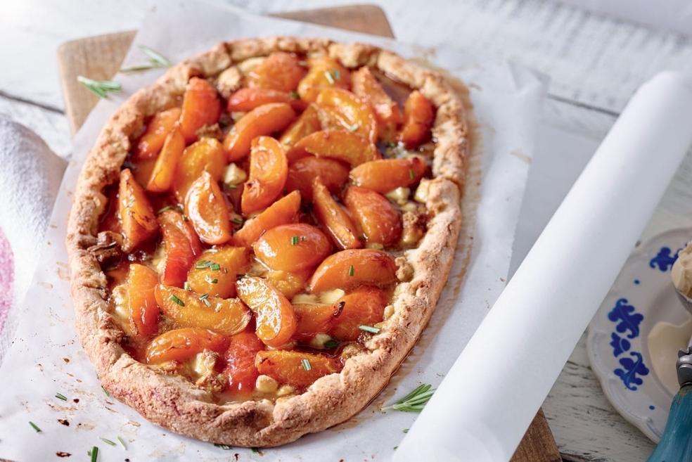 Tarte aux abricots et chocolat blanc