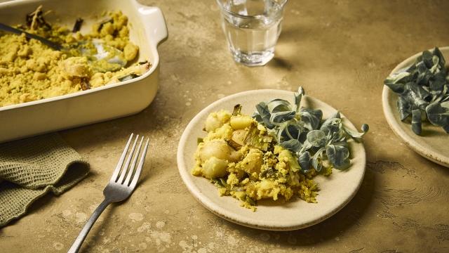 Crumble de légumes au curry