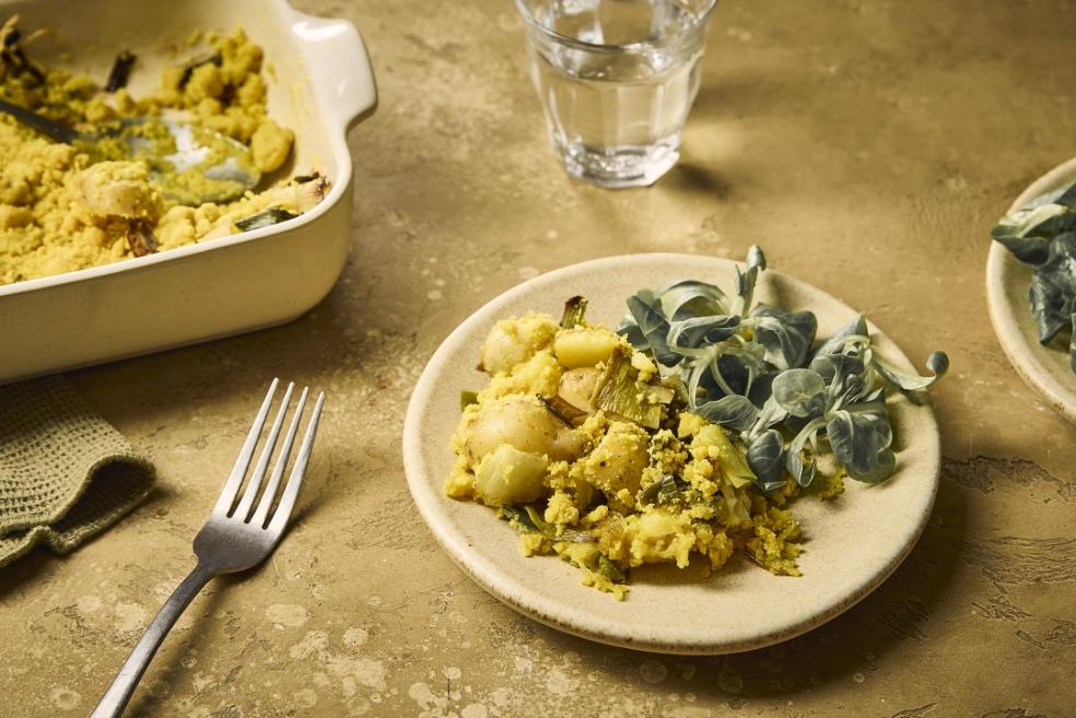 Crumble de légumes au curry