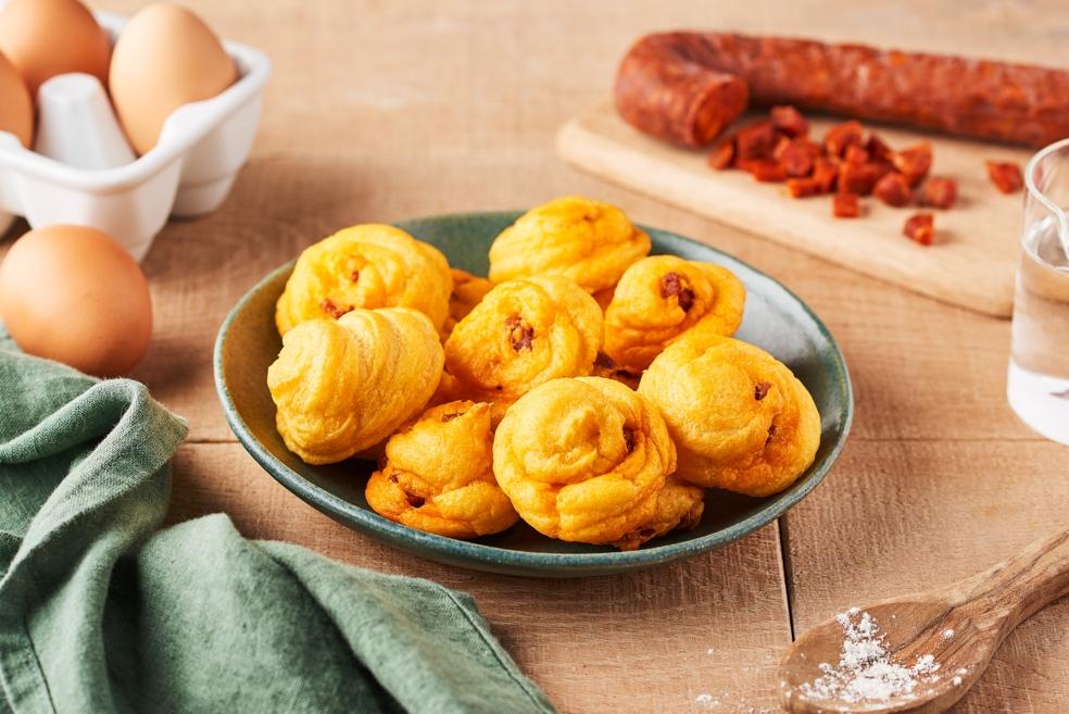 Gougères au chorizo