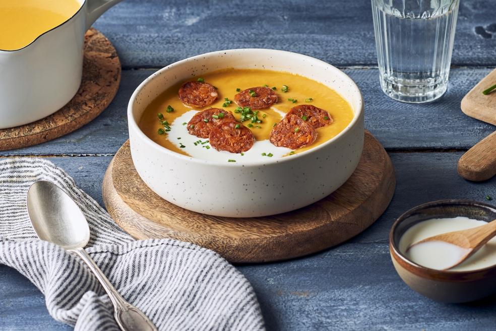 Soupe de potimarron et pommes de terre