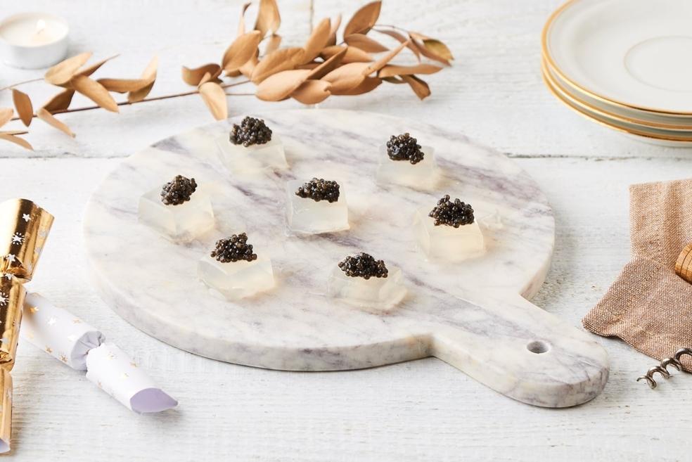 Gelée de champagne au caviar