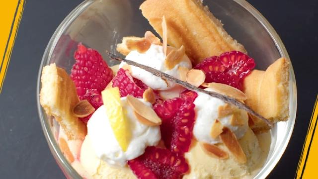 Coupe de framboises melba