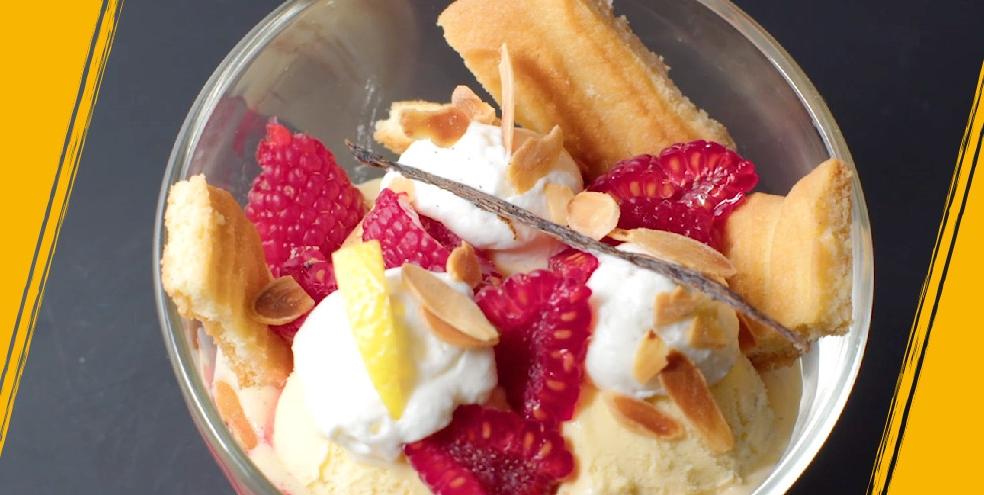 Coupe de framboises melba