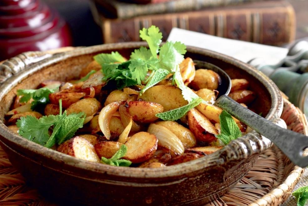 Pommes de terre et aubergines au four