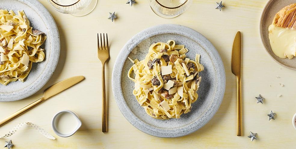 Tagliatelles aux chanterelles sauce à l'Époisses