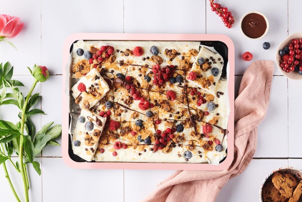 Yaourt glacé cookie & fruits rouges