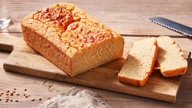 Pain de lentilles corail sans gluten