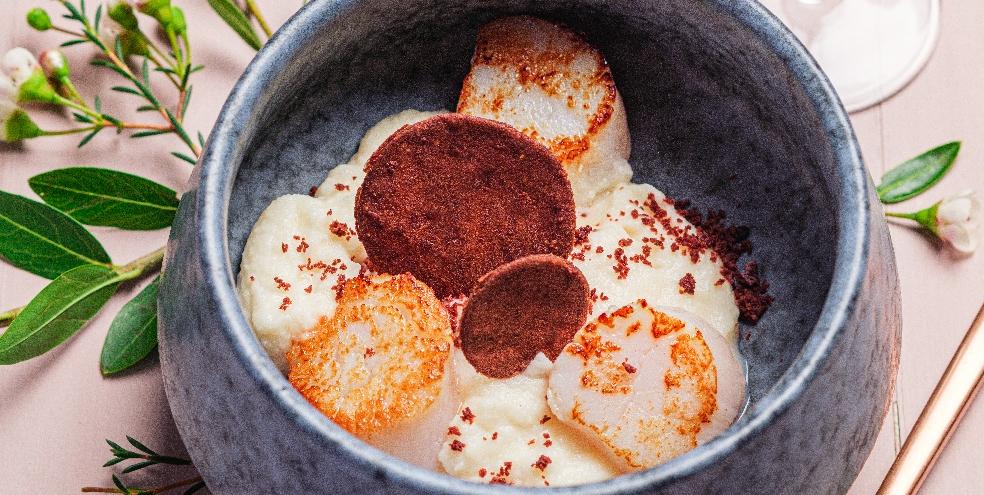 Saint-Jacques aux deux chocolats