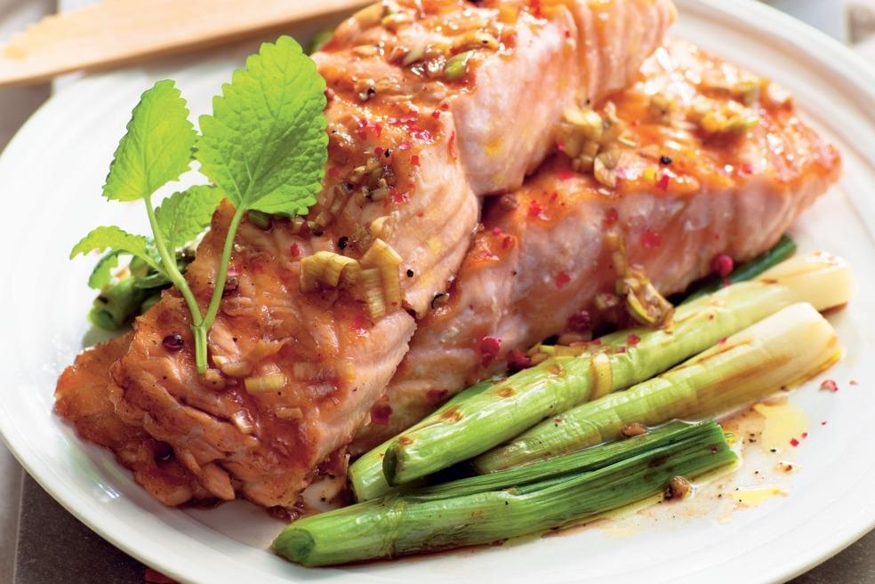 Saumon mariné à l'asiatique