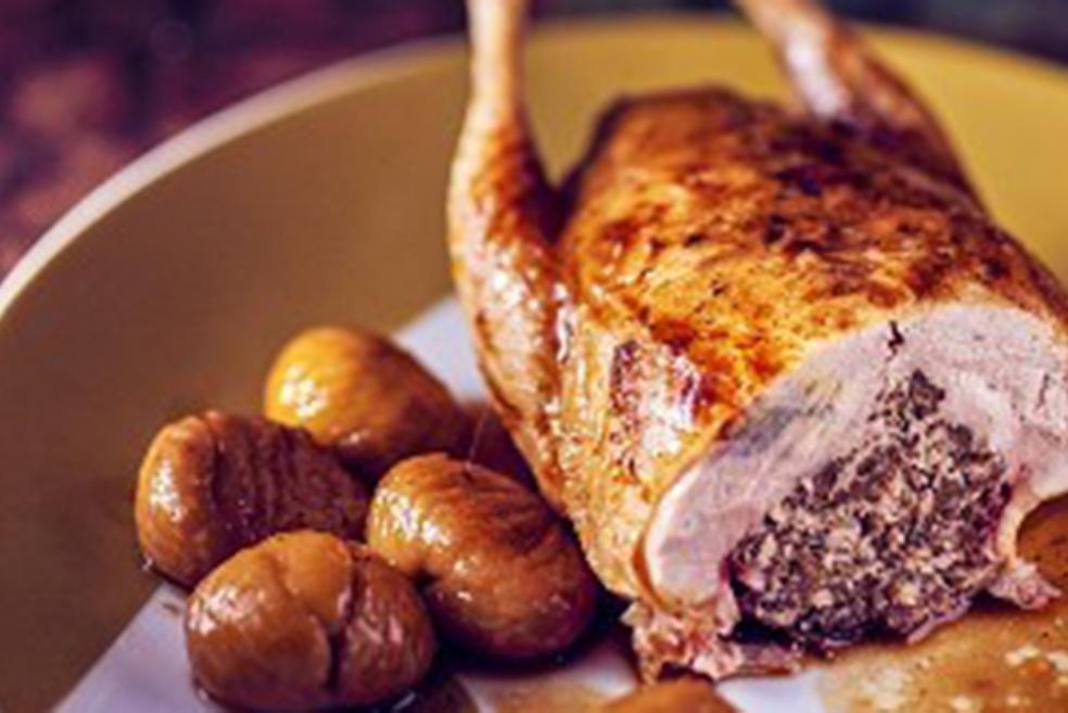 Cailles farcies au foie gras et à la truffe au Monsieur Cuisine