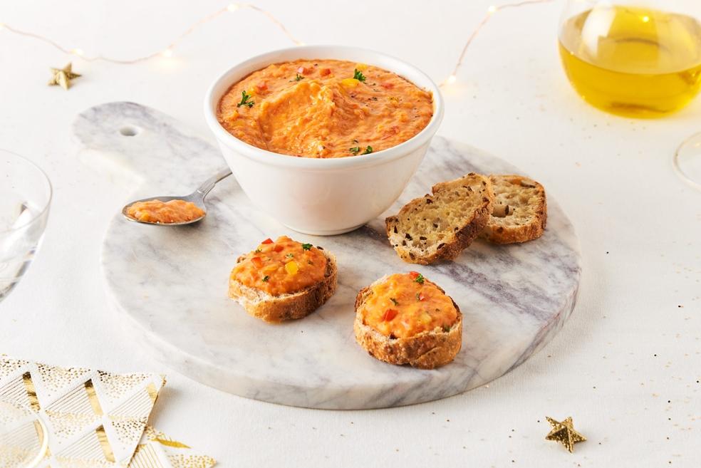 Houmous de poivrons et haricots