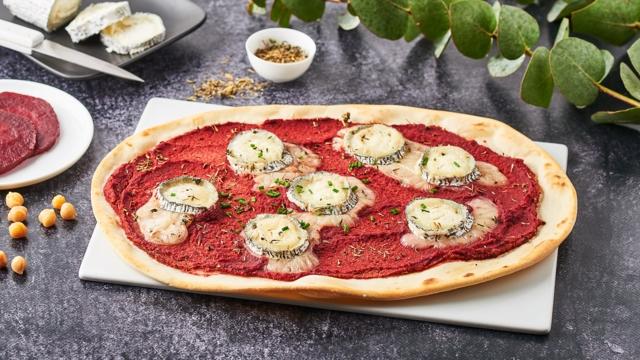 Tarte flambée chèvre betterave