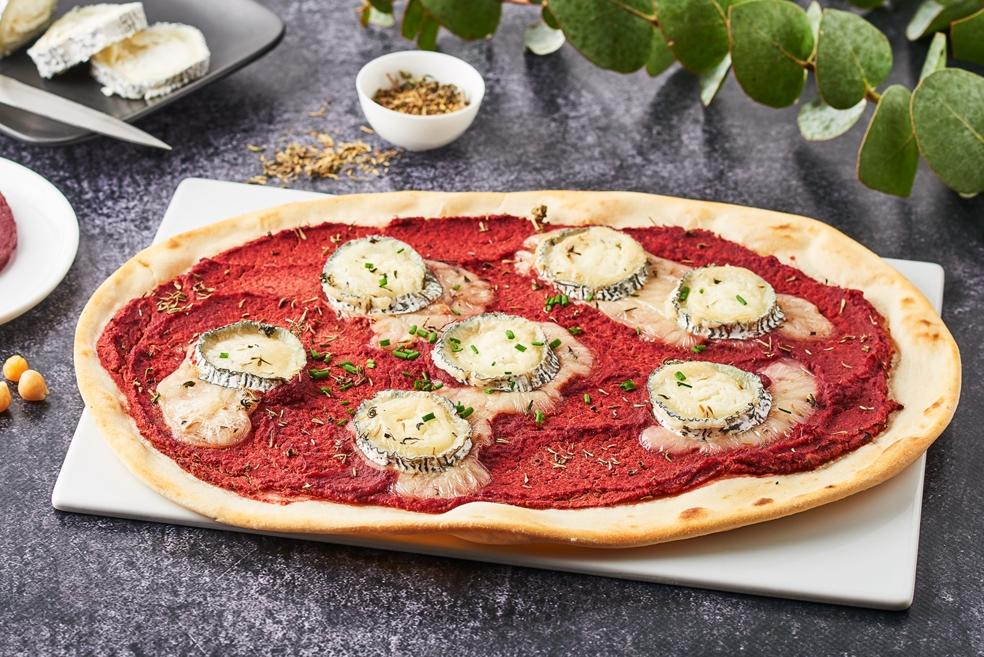 Tarte flambée chèvre betterave